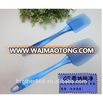 3PC 25cm silicone spatula set With clear color PP handle