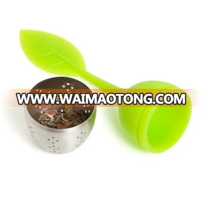 Spot supply hot sale silicone tea infuser silicone tea strainer silicone+ stainless steel tea brewing utensil