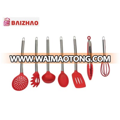 7 PC stainless steel silicone cooking Utensils Set Non-Stick Heat Resistant Kitchen Tools and Gadgets