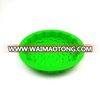 Attractive Various Design Popular Custom green round Silicone Cake Molds